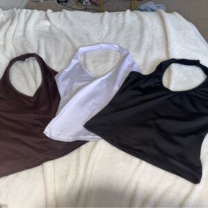 3 Halter tops USED